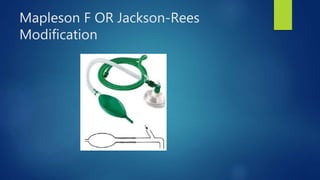 Mapleson F OR Jackson-Rees
Modification
 