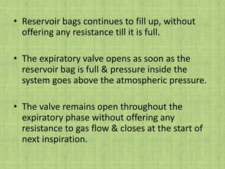 For better understanding of functional analysis they have been classified asAfferent Reservoir System (ARS)2) Enclosed Afferent Reservoir System3) Efferent Reservoir System4) Combined SystemThe efficiency of a system is determined in terms of CO₂ elimination & FGF utilization.
