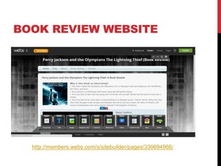 BOOK REVIEW WEBSITE
http://members.webs.com/s/sitebuilder/pages/330694966/
 