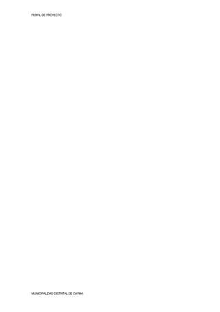 PERFIL DE PROYECTO                 9




MUNICIPALIDAD DISTRITAL DE CAYMA
 