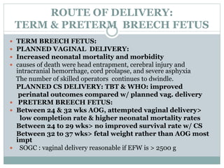 Breech Birth Network Algorithm BREECH.ppt