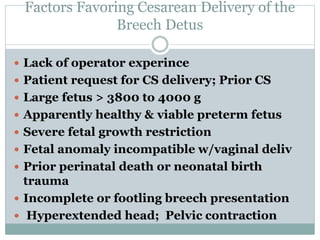 Breech Birth Network Algorithm BREECH.ppt