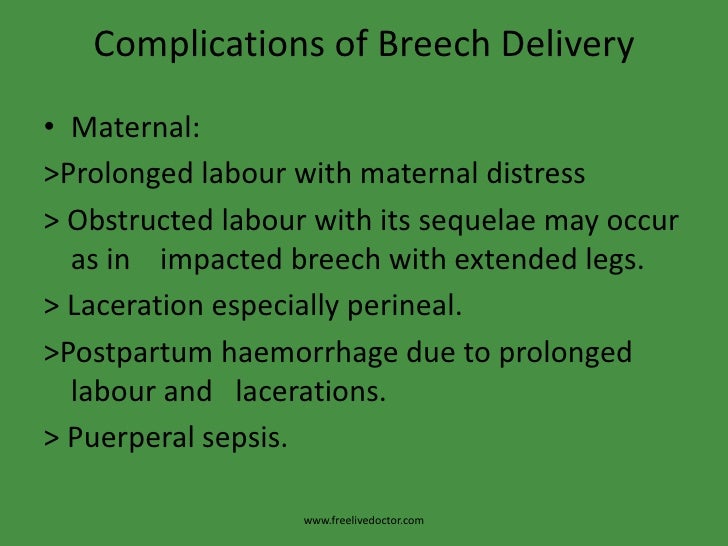 breech presentation complications