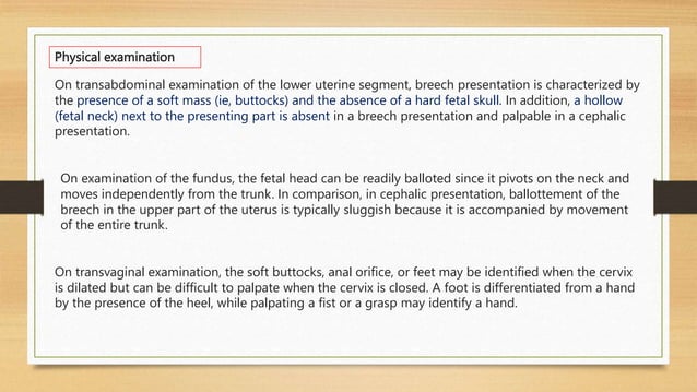 View of PDFManagement of breech presentation - RANZCOG