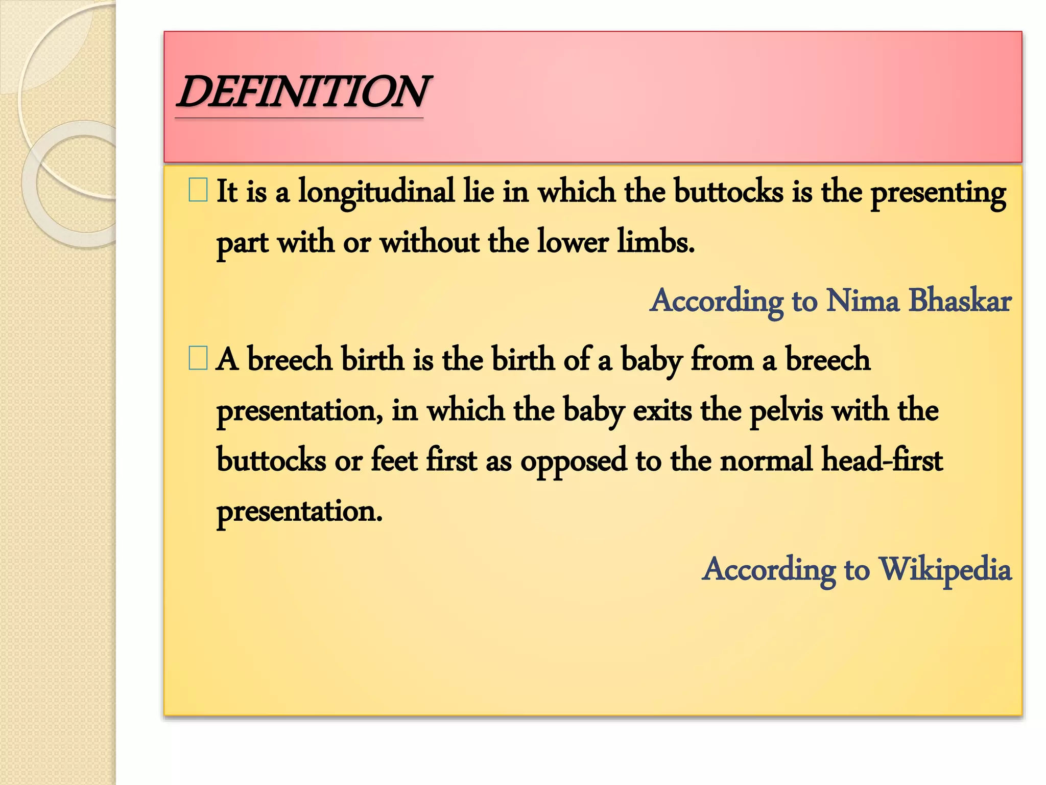 Breech presentation | PPT
