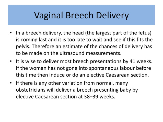 Breech presentation and delivery | PPTX