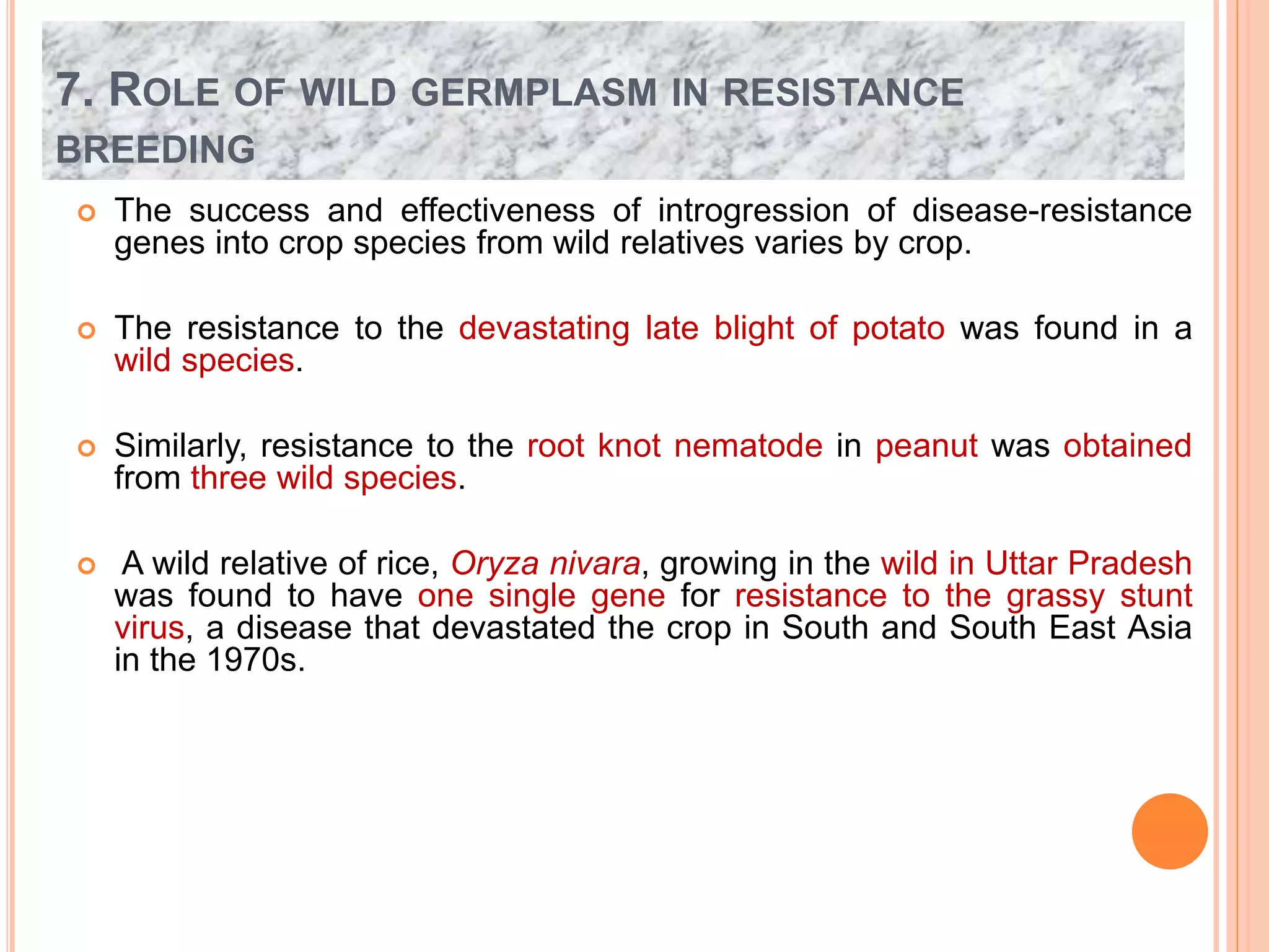 Breeding for resistance to disease and insect pests(biotic stress) | PPTX