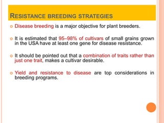 Breeding for resistance to disease and insect pests(biotic stress) | PPTX
