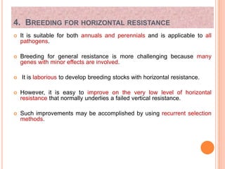 Breeding for resistance to disease and insect pests(biotic stress) | PPTX