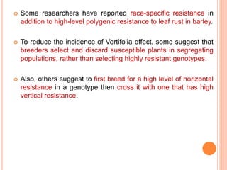 Breeding for resistance to disease and insect pests(biotic stress) | PPTX