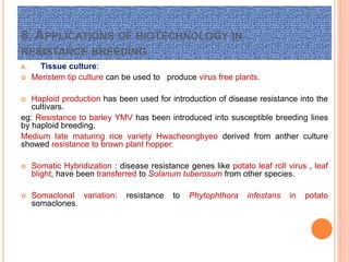 Breeding for resistance to disease and insect pests(biotic stress) | PPTX
