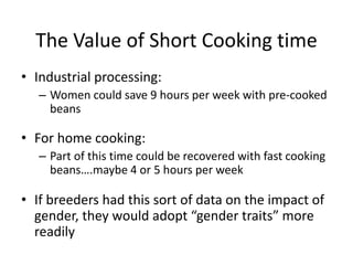 Incorporating gender-sensitive traits in breeding programs
