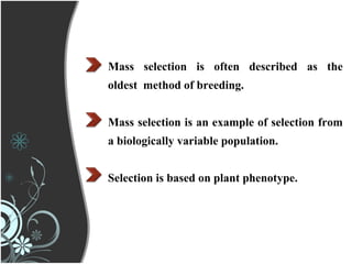 Breeding methods in cross pollinated crops Slide 8