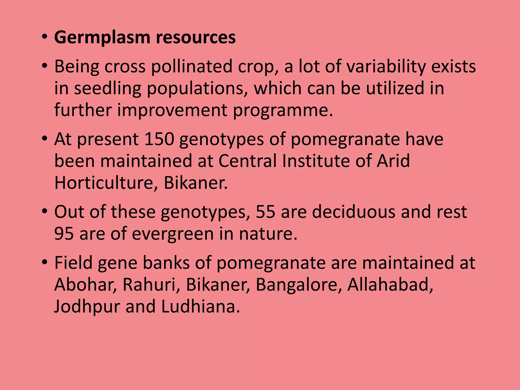 Breeding of pomegranate | PPT