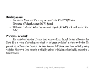 44Dr. Mamata K, Dept. of GPB, Chamarajanagara
 