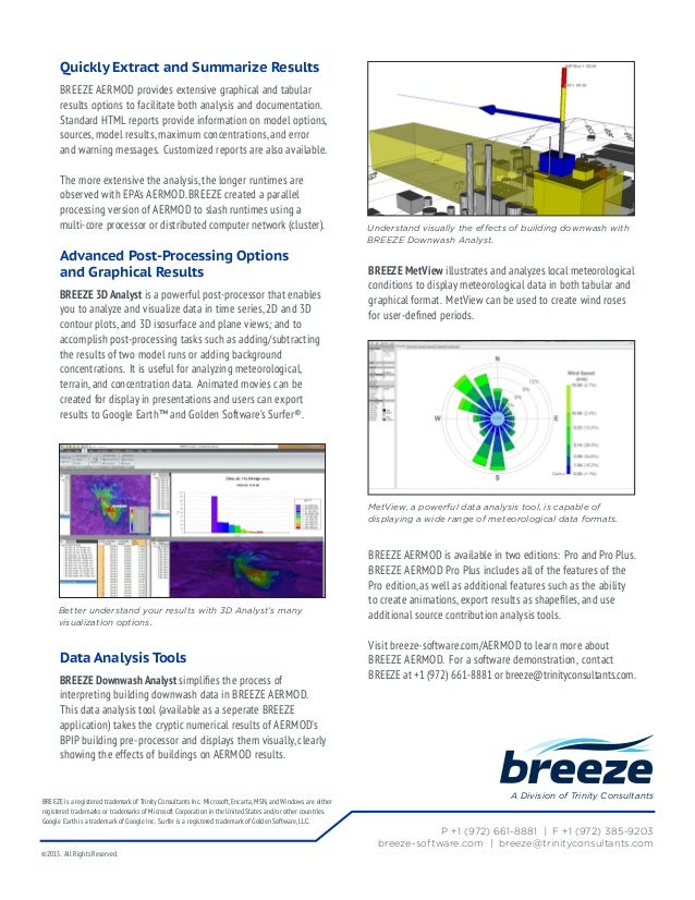BREEZE AERMOD ISC Tech Sheet