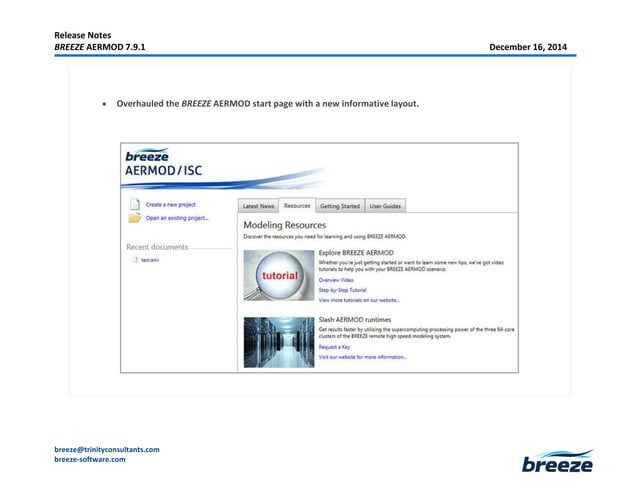 BREEZE AERMOD 7.9.1 Release Notes | PDF
