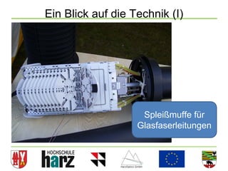 Ein Blick auf die Technik (I)




                    Spleißmuffe für
                   Glasfaserleitungen



                                    24
 