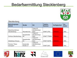 Bedarfsermittlung Stecklenberg




                                 35
 