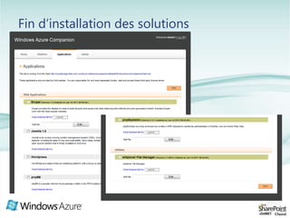 Déploiement de Drupal 7 et ses outilsUtilisation du Windows Azure CompanionDémo