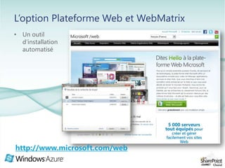 Le MarketPlace Windows AzureAchetez et vendez vos applications pour le Cloudhttp://windowsazure.pinpoint.microsoft.com