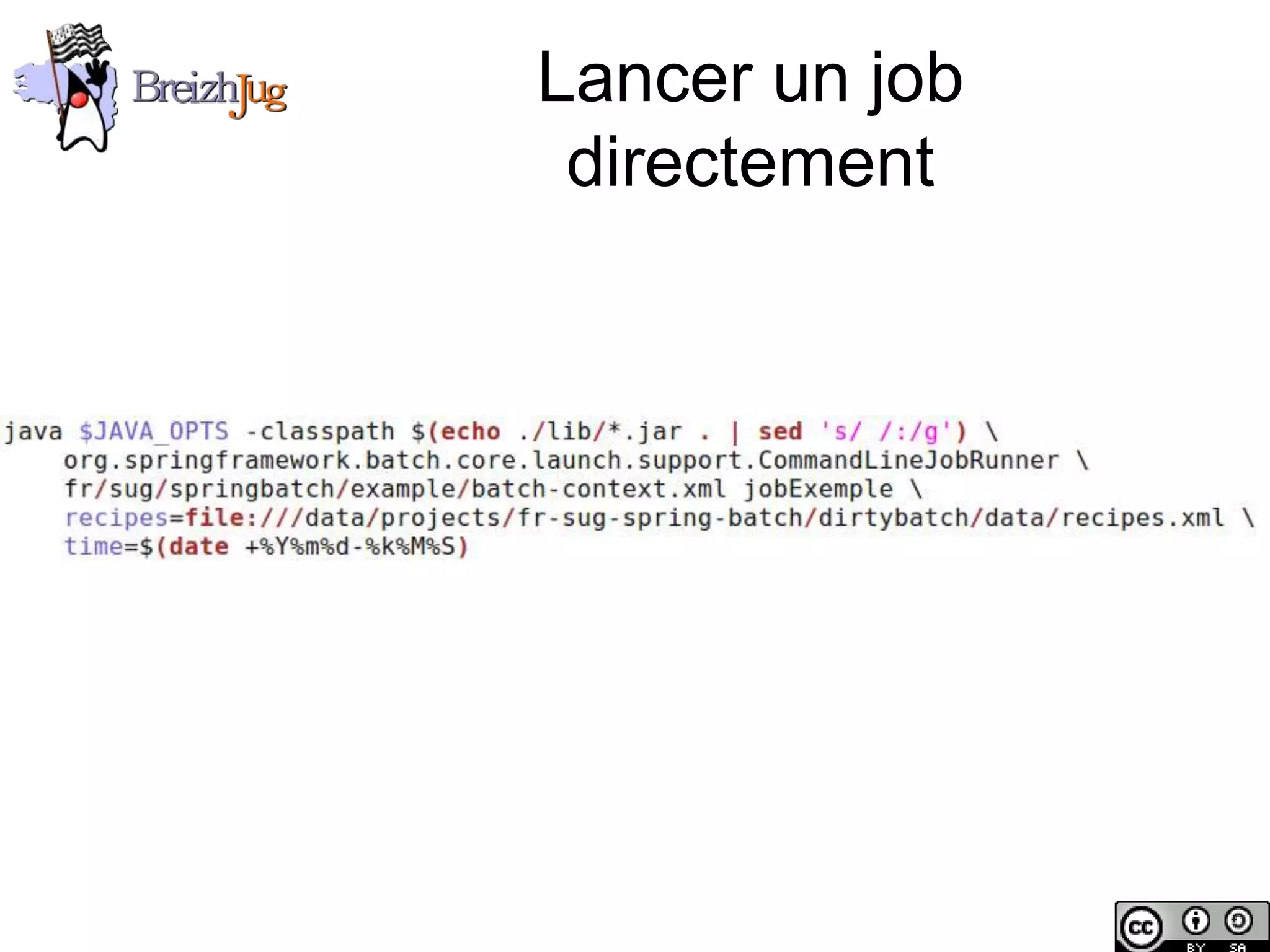 Lancer un job
                         directement




Copyright © BreizhJug
 