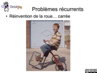 Problèmes récurrents
       • Réinvention de la roue… carrée




Copyright © BreizhJug
 