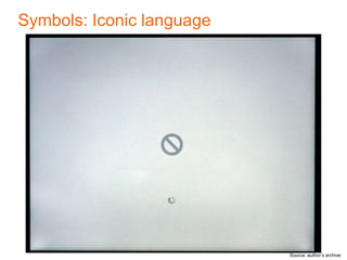 Symbols: Iconic language
18
Source: author’s archive
 