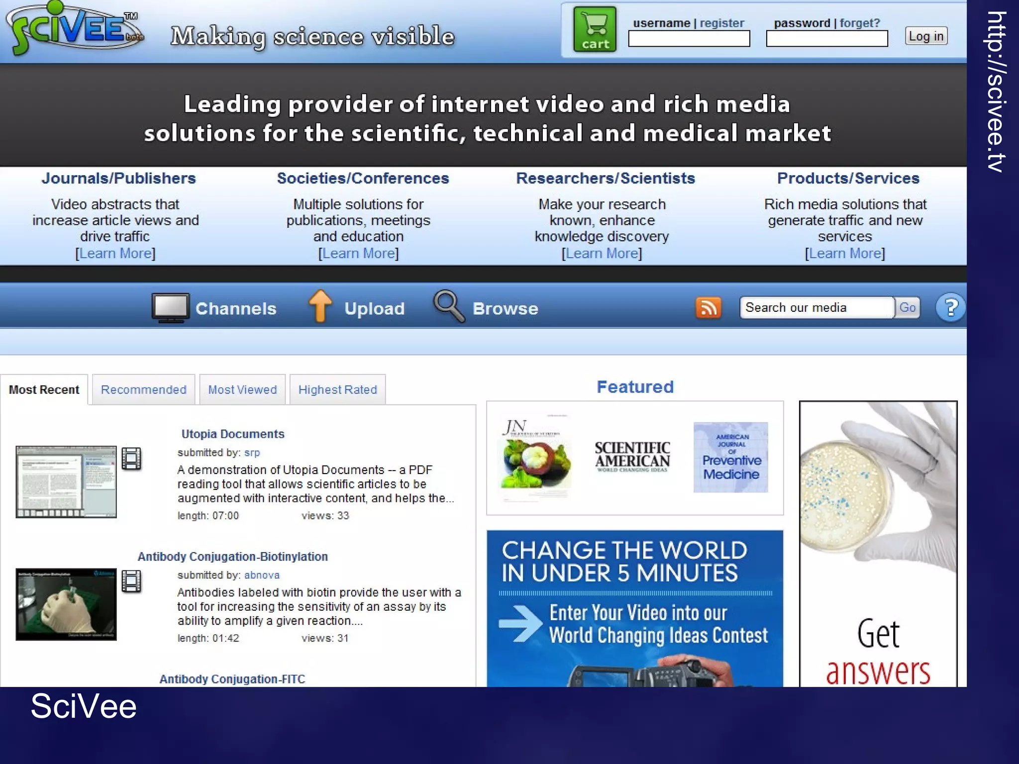 http:// scivee.tv SciVee 