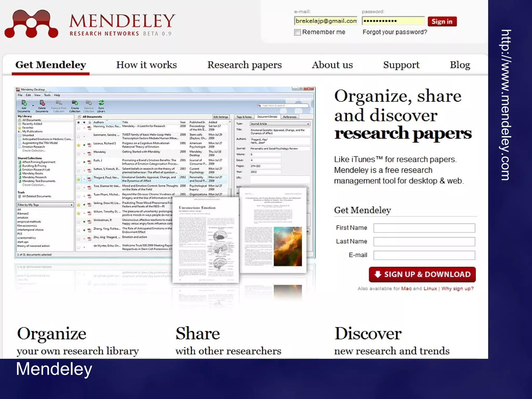 http://www.mendeley.com Mendeley 