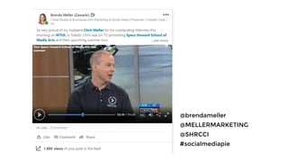 Establish a presence
(personal AND
company page) on all
RELEVANT social media
networks
TIP #5:
@brendameller
@MELLERMARKET...