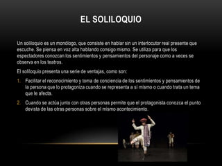 Soliloquio TECNICA DE DRAMATIZACIÓN by Brenda R. | PPTX