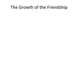 The Growth of the Friendship
 