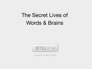 The Secret Lives of
  Words & Brains
 