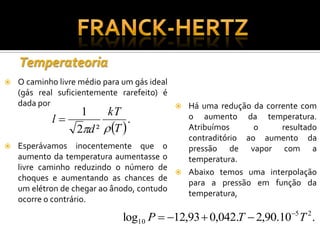 O Experimento de Franck Hertz