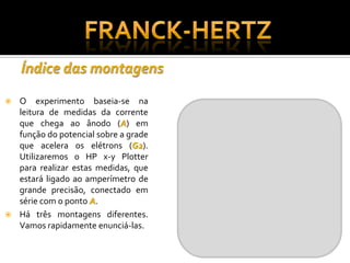 O Experimento de Franck Hertz