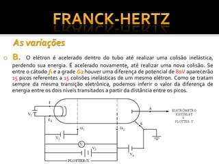 O Experimento de Franck Hertz