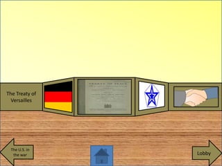The Treaty of
  Versailles




 The U.S. in
  the war       Lobby
 