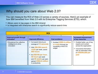 Why should you care about Web 2.0? You can measure the ROI of Web 2.0 across a variety of sources. Here’s an example of ho...