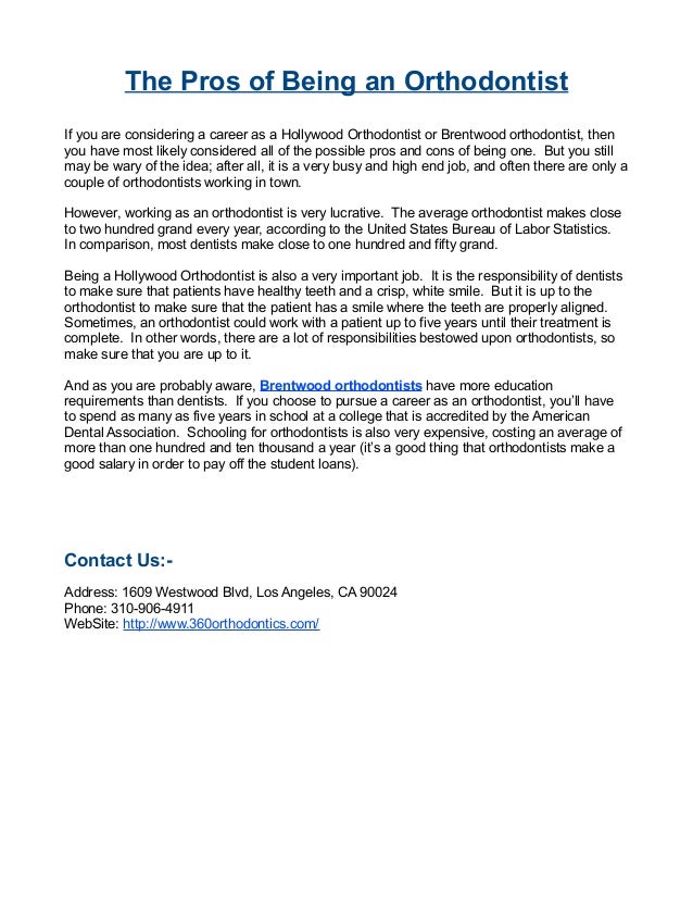 The Pros of Being an Orthodontist