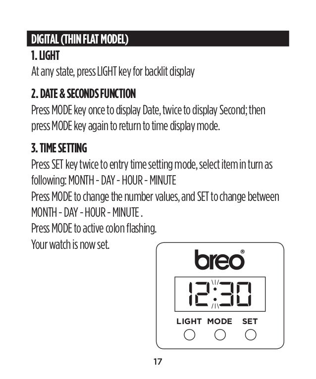 alarm chrono watch instructions digital