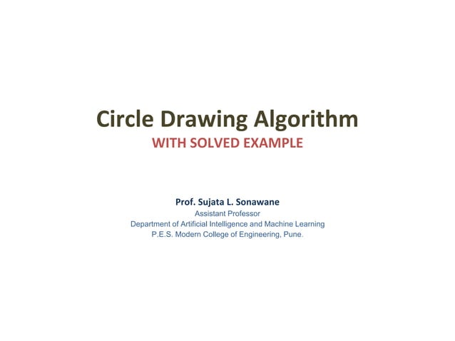 Bresenham-Circle-drawing-algorithm, Midpoint Circle Drawing Algorithm ...