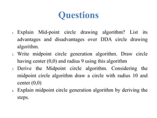 Bresenham-Circle-drawing-algorithm, Midpoint Circle Drawing Algorithm ...