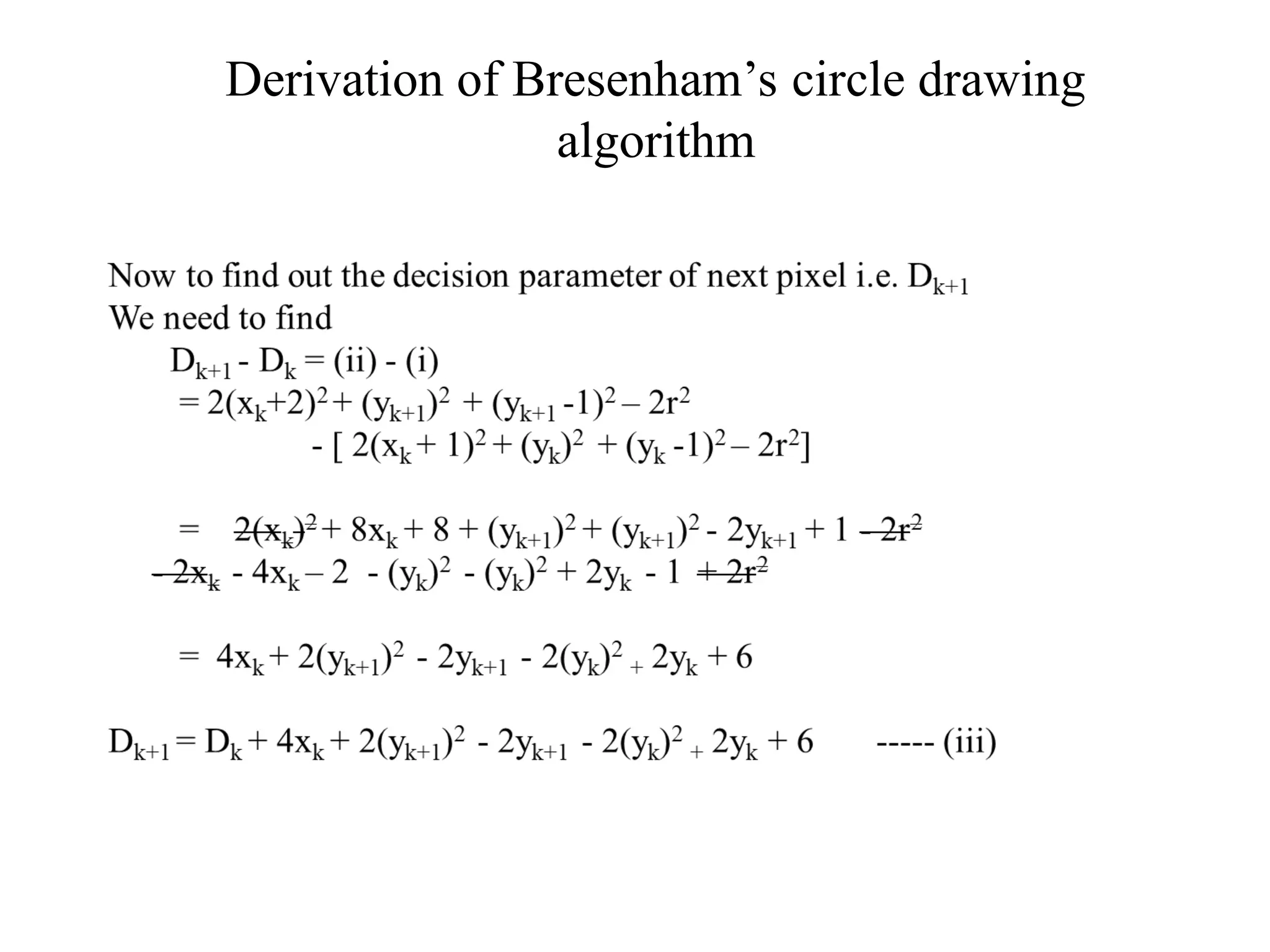 bresenham circle algorithm .ppt