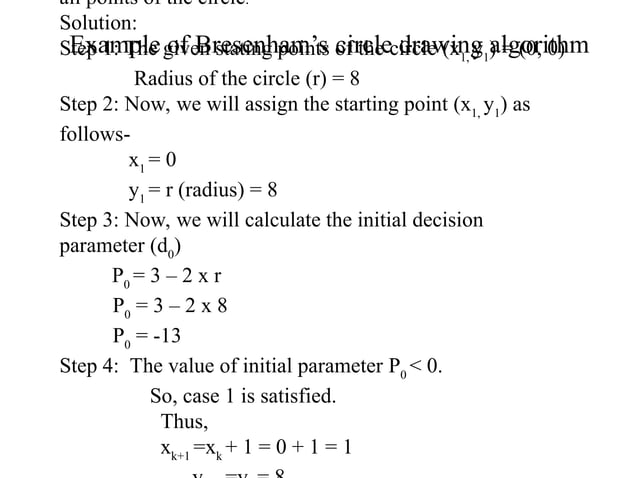 bresenham circle algorithm .ppt