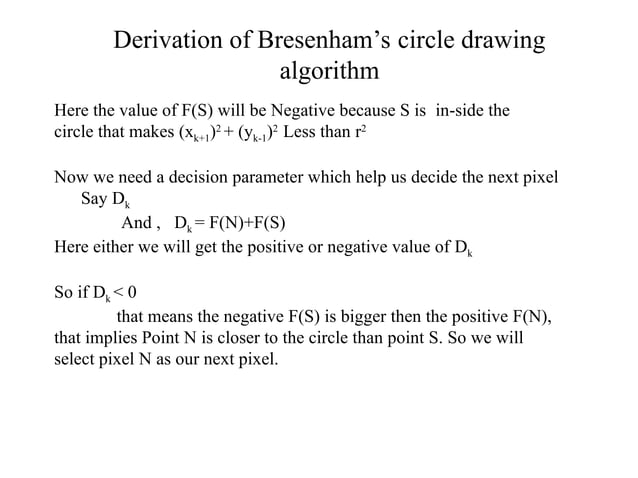 bresenham circle algorithm .ppt