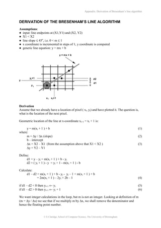 Bresenham derivation | PDF