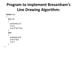 Bresenham's line drawing algorithm | PPT