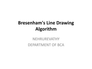 Bresenham's line drawing algorithm | PPT