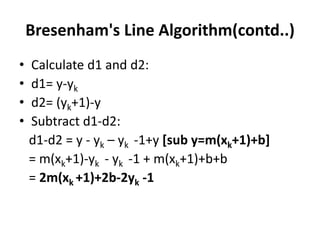Bresenham's line drawing algorithm | PPT